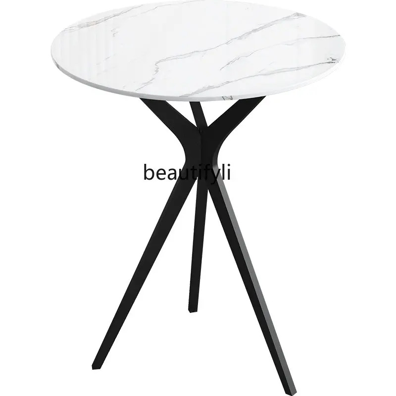 

Italian Minimalist Designer Corner Table round Small Coffee Table Side Table Personality Creative Balcony Casual Small Table