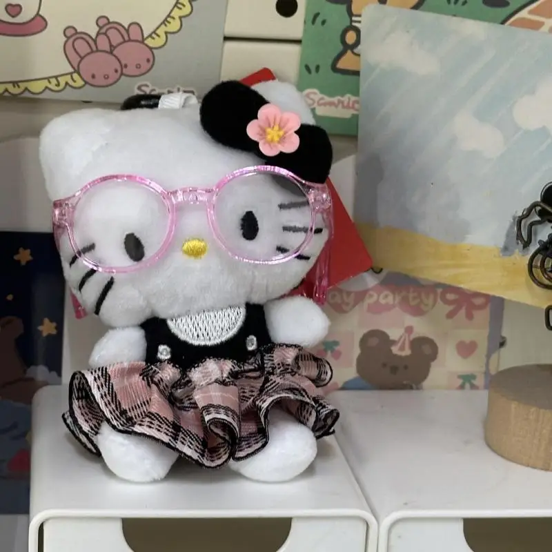 Kawaii Hello Kitty Sanrio Pluche Sleutelhanger Cartoon Anime Gevulde Pop Speelgoed Leuke Rugzak Hanger Decoratie Accessoires Paar Cadeau