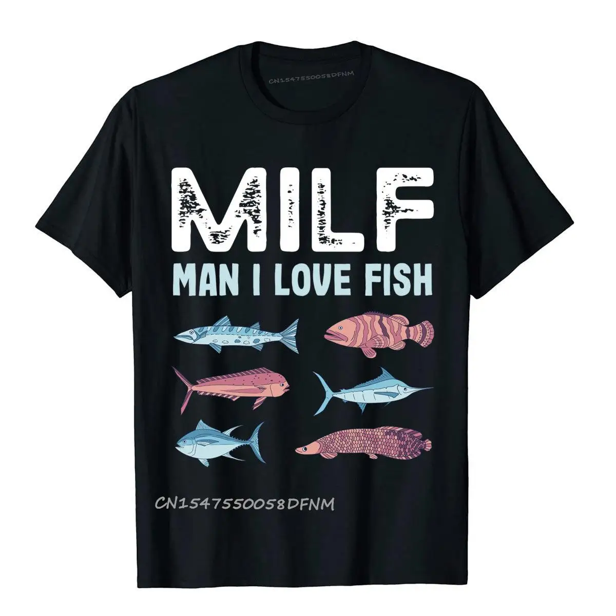 Milf Man I Love Fish Premium Cotton T Shirts For Men Leisure Tops T Shirt Latest Birthday Manga Tshirt