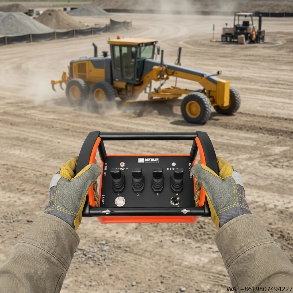 NOMI NMBZ 001 4 Lever Proportional Joystick Wireless Remote for Motor Grader Stable Signal Transmission PA66 Fiber
