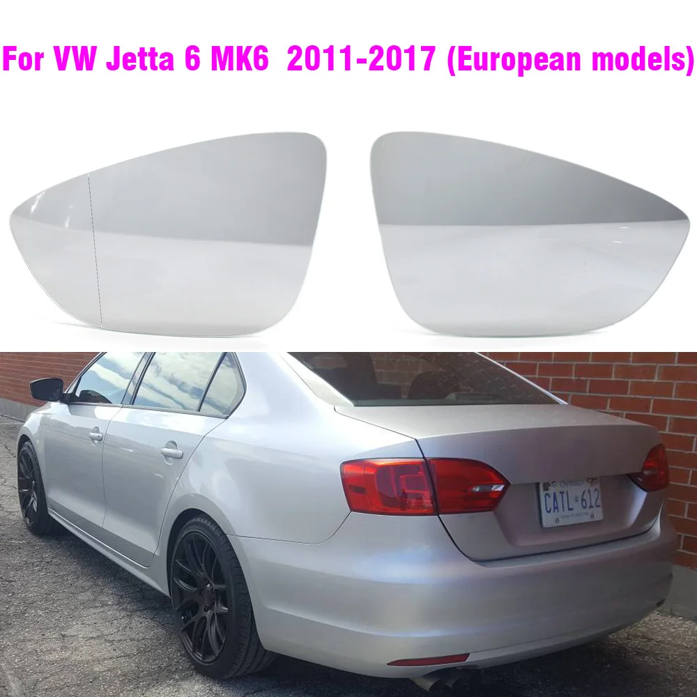 Heated Side Rearview Mirror Glass  For VW Jetta 6 MK6 EU Model 2011-2017 Car Side Mirror Car Door Wing Mirror Rear View Mirror