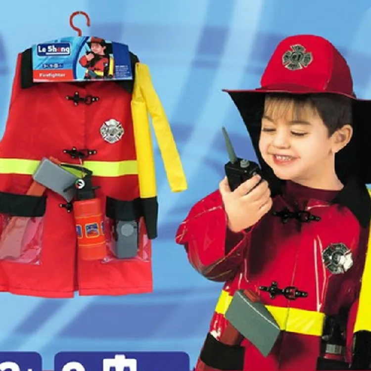 Children's Role Play Firefighting Costumes with Props Engineering Costumes Police Costumes for Halloween Cosplay Props