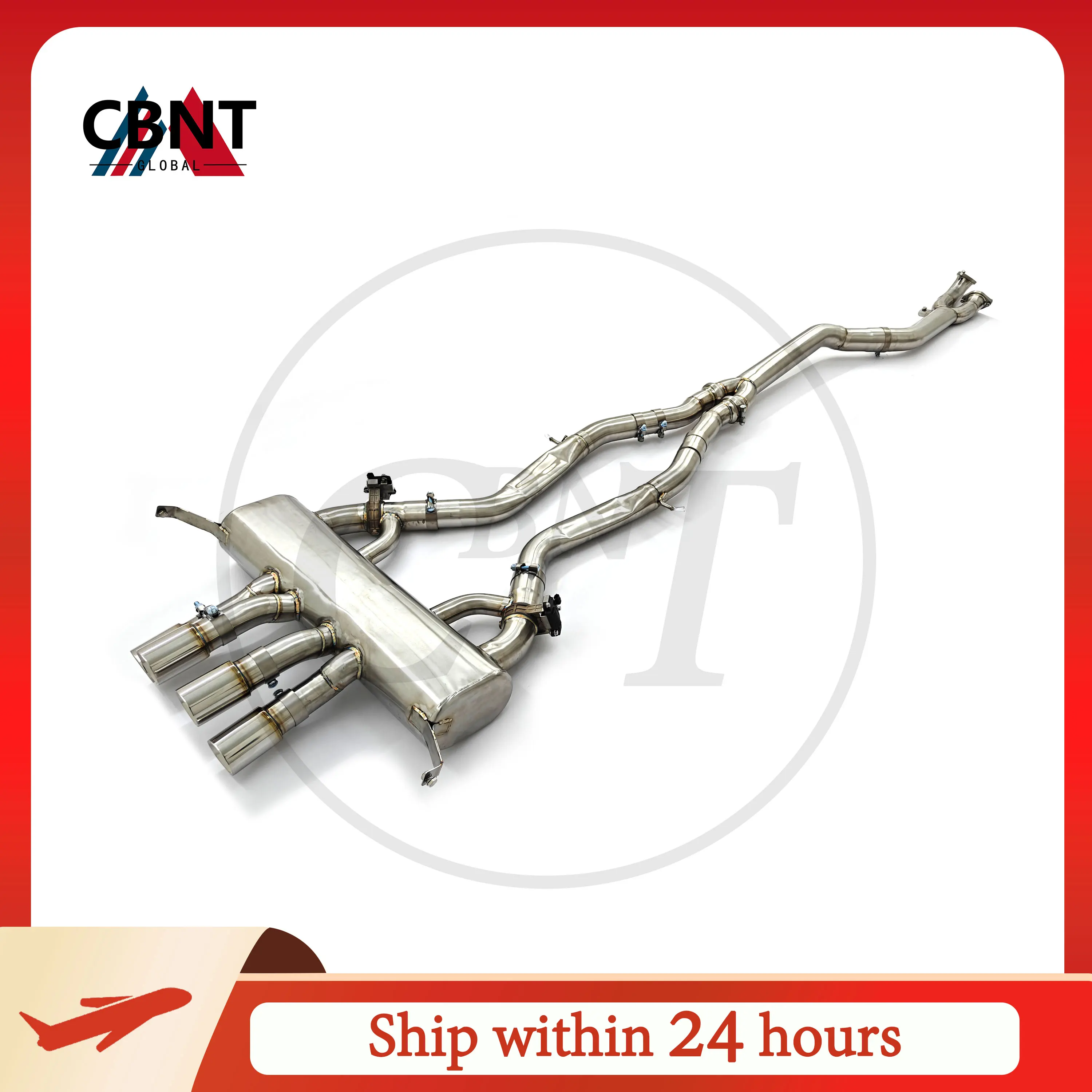 

CBNT Single Midpipe Valvetronic Catback for BMW G80 M3 G82 M4 G87 M2 S58 3.0T Center Quad Exit Exhaust Tips Exhaust Systems