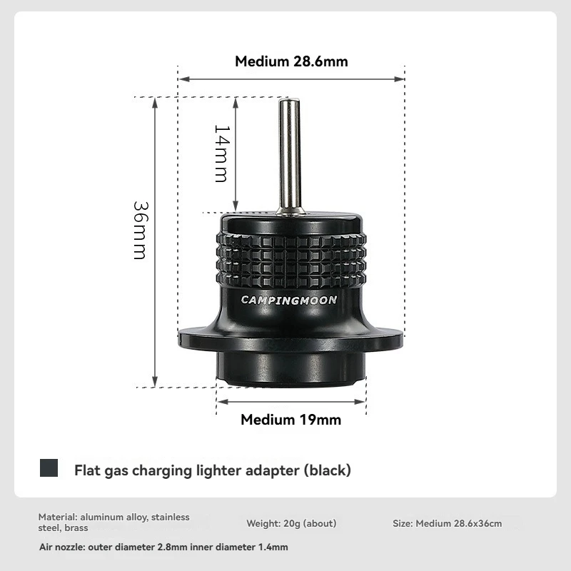 CAMPINGMOON Z38 Gas Lighter Adapter Inflatable Spray Gun Charging Head for Camping Stove Portable Gas Canister Refill Tool​
