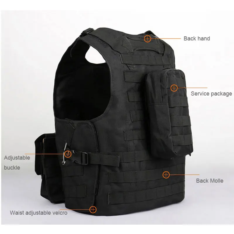 Tactical Hunting Camouflage Vest Combat Security Waistcoat Army CS Game Airsoft Assault Molle Vest Equipment Outdoor Clothing