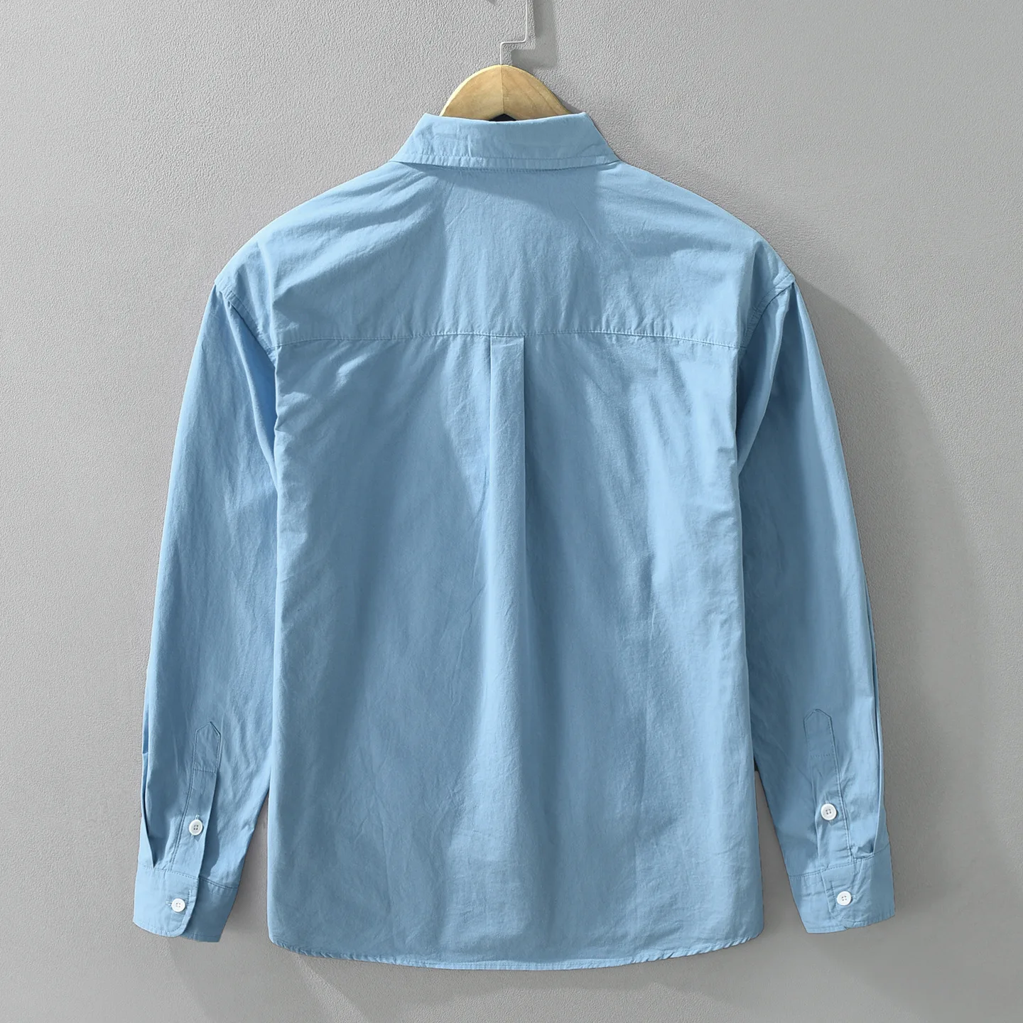 Men Solid 100% Cotton Long Sleeve Shirt Artistic Dog Embroidery Casual Minimalist Smart Casual Daily Layering Spring Fall Tops