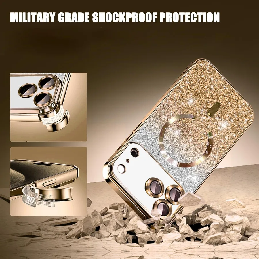 حافظة لامعة مغناطيسية رفيعة أنيقة لهاتف iPhone 17 Pro مقاس 6.3 بوصة مع توافق MagSafe وواقي عدسة الكاميرا المدمج لـ #4