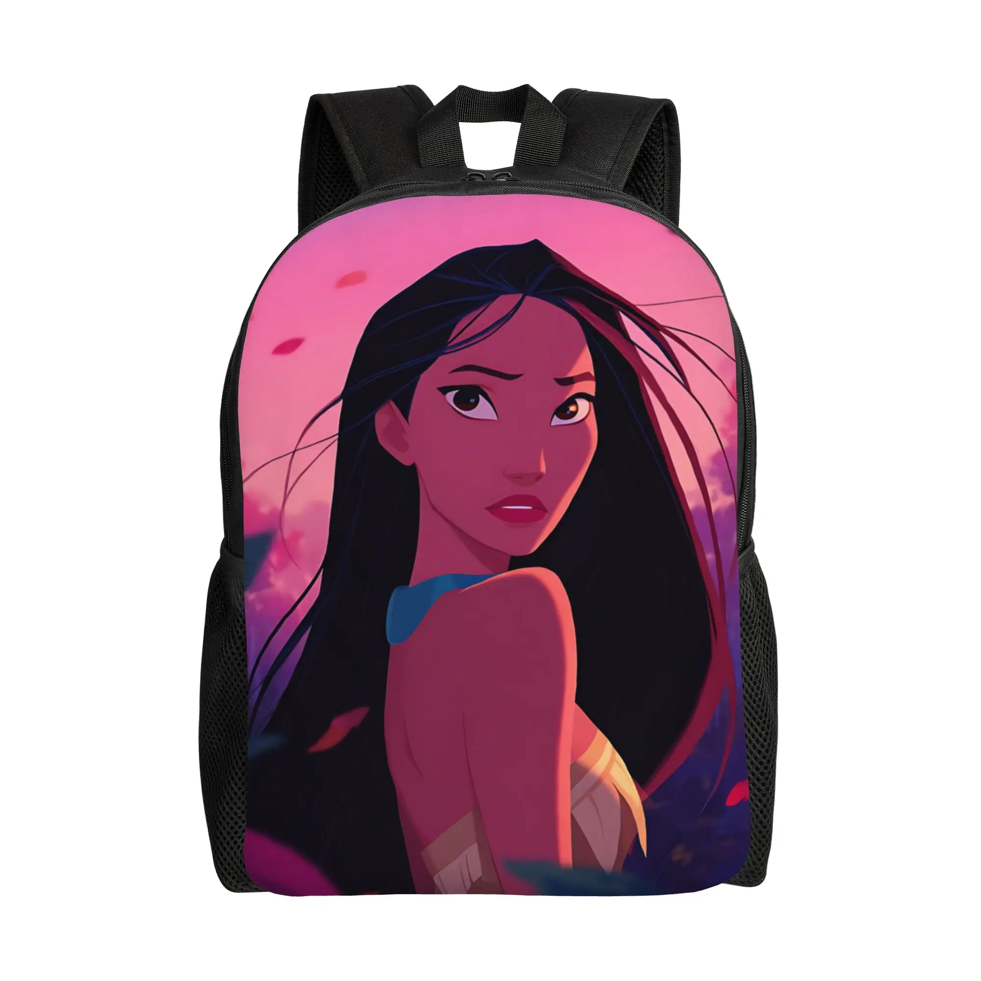

1PC first day of school Backpack Disney animation Daypack Pocahontas Princess look back Versatile Work Office Shoulder Rucksack