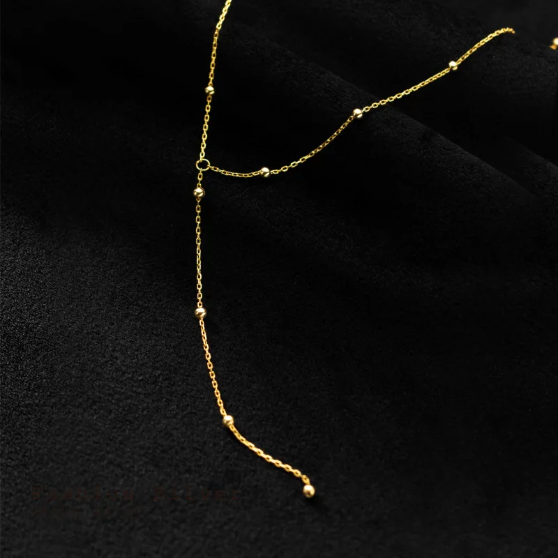 

La Monada Women's Necklace 925 Silver Chains Woman On Neck Minimalist Y Chain Fine Jewelry For Women Necklace Silver Girls