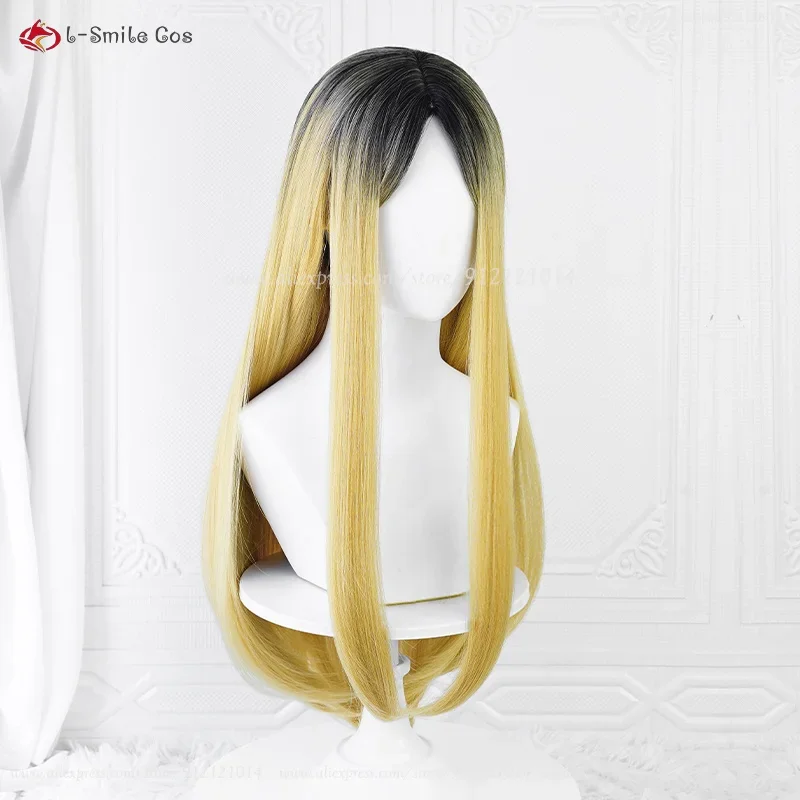 Haikyuu!! Women Kozume Kenma Cosplay Wig Kenma Kozume Wigs 70cm Gold Black Cos Anime Cosplay Wigs Heat Resistant Synthetic Wigs