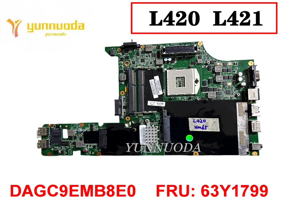 

Original For Lenovo L420 L421 Laptop Motherboard HM65 DAGC9EMB8E0 FRU 63Y1799 Tested Good Free Shipping