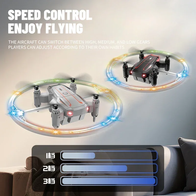 BK2 Mini RC Stunt Rolling Drone With Colorful Lighting Professional Quadcopter Fixed Height Miniature Drones Toys for Boys