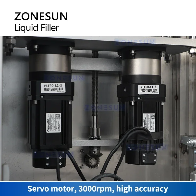 ZONESUN Mesin Pengisi Botol Pengisi Cairan Tebal Sampo Deterjen Minyak Goreng Kosmetik Pasta Pompa Rotor Motor Servo ZS-GTRP2