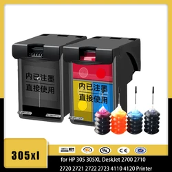 Vilaxh 305 305XL Refill Ink Cartridges Compatible for HP 305 305XL DeskJet 2700 2710 2720 2721 2722 2723 4110 4120 Printer