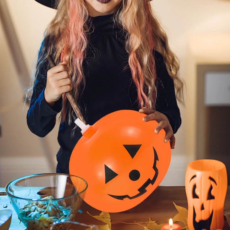 5 stücke Halloween Kürbis Geformt Latex Ballon Geist Gesicht Ballon Halloween Dekoration Hause Im Freien Halloween Kürbis Dekoration – Detail 6