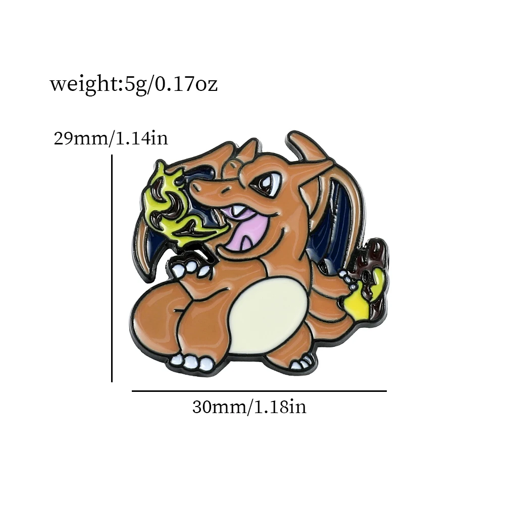 5/6PCS Cartoon Pikachu Broches Leuke Psyduck Squirtle Elf Emaille Pins Kleurrijke Badges Rugzak Kleding Accessoires