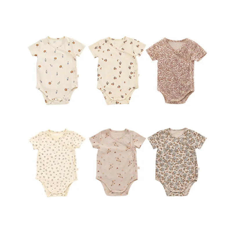 Babygrow 2026 New Infant Short Sleeve Jumpsuit Triangle Romper Casual Breathable Summer Bodysuit Crawler Newborn Baby Boys Girls