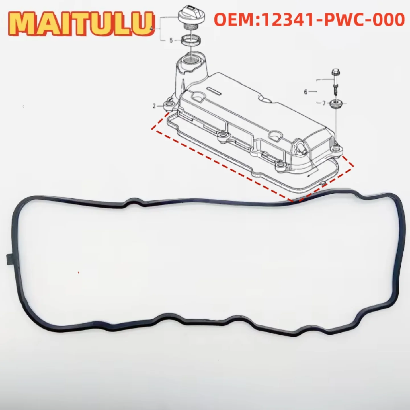 

Прокладка крышки клапанов двигателя 12341-PWC-000 для Honda Fit GD3 GD8 2005 2006 2007 2008 1.5L CITY JAZZ