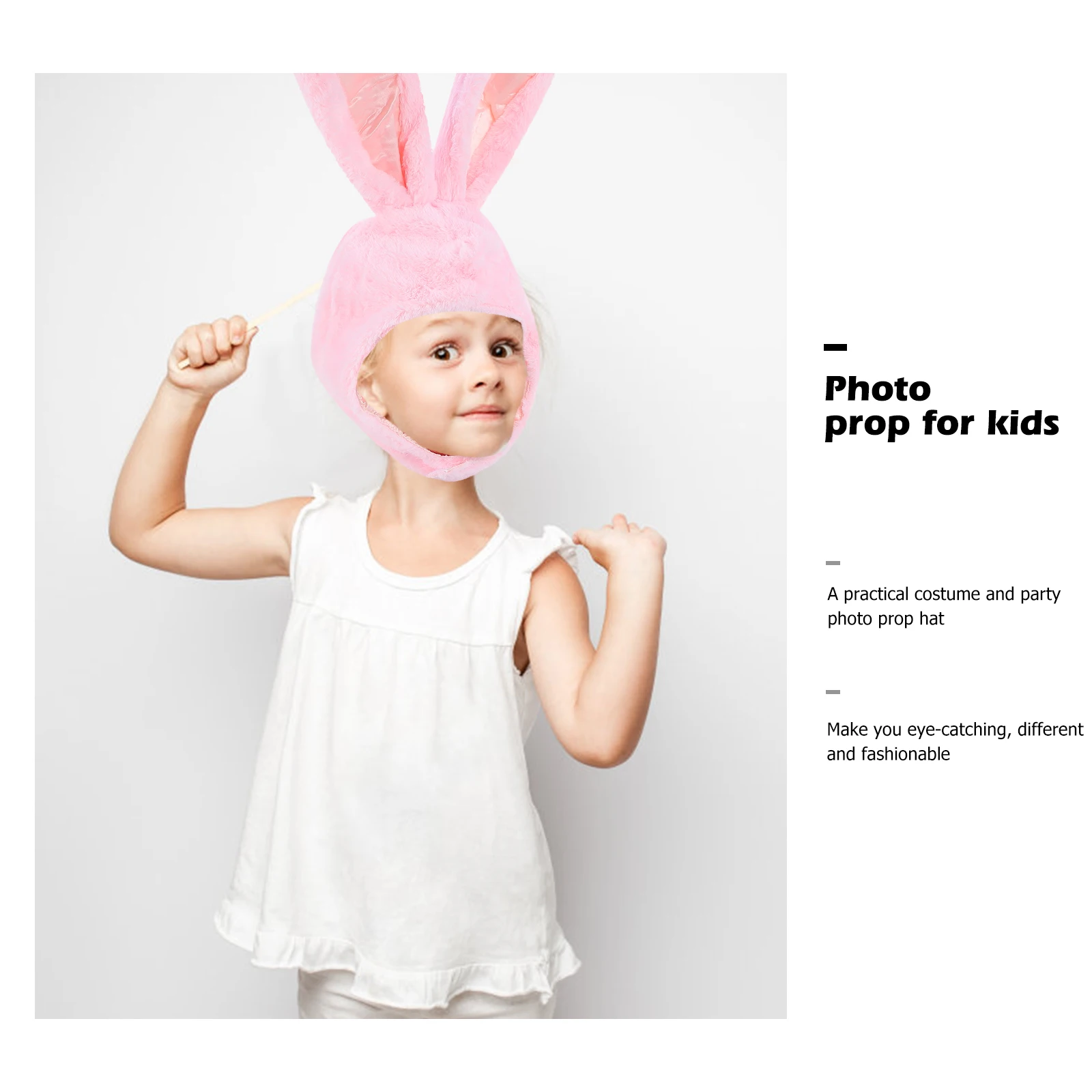 

1Pcs Rabbit Ear Headgear Lightweight Fun Party Photo Prop Cosplay Performance Hat Adorable Rabbit Ear Headgear