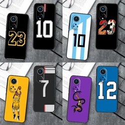 basketball star Football Number 10 23 For Huawei P40 P20 P30 P60 Pro Nova 5T 9 P Smart Honor Magic5 Lite 50 70 90 X8 X8a X9 Case