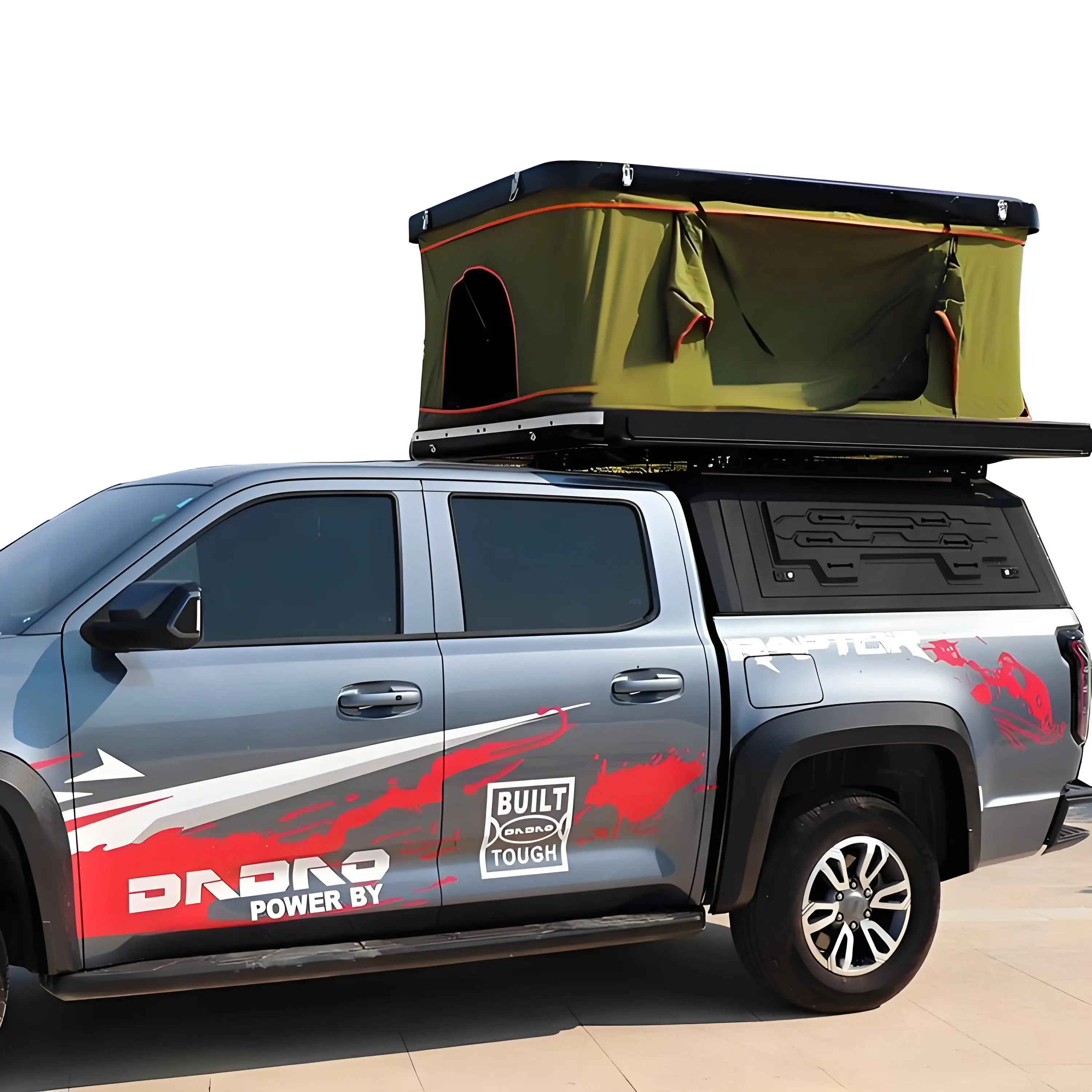 

Travel Cat Rooftop Tent Hard Shell Aluminum Pop Up 2-3 Person Roof Top Hardshell for Camping Truck Van Suitable for Jeep SU