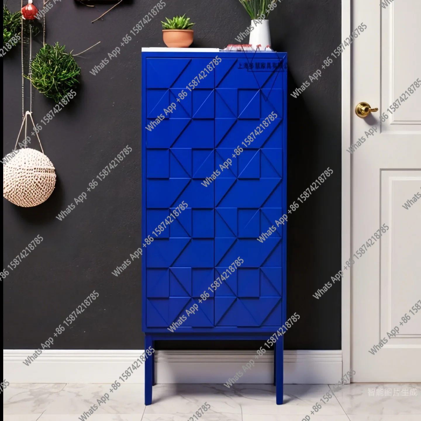 

Nordic paint dining side cabinet solid wood entrance shoe cabinet simple modern locker wine light luxury bowl free shipping