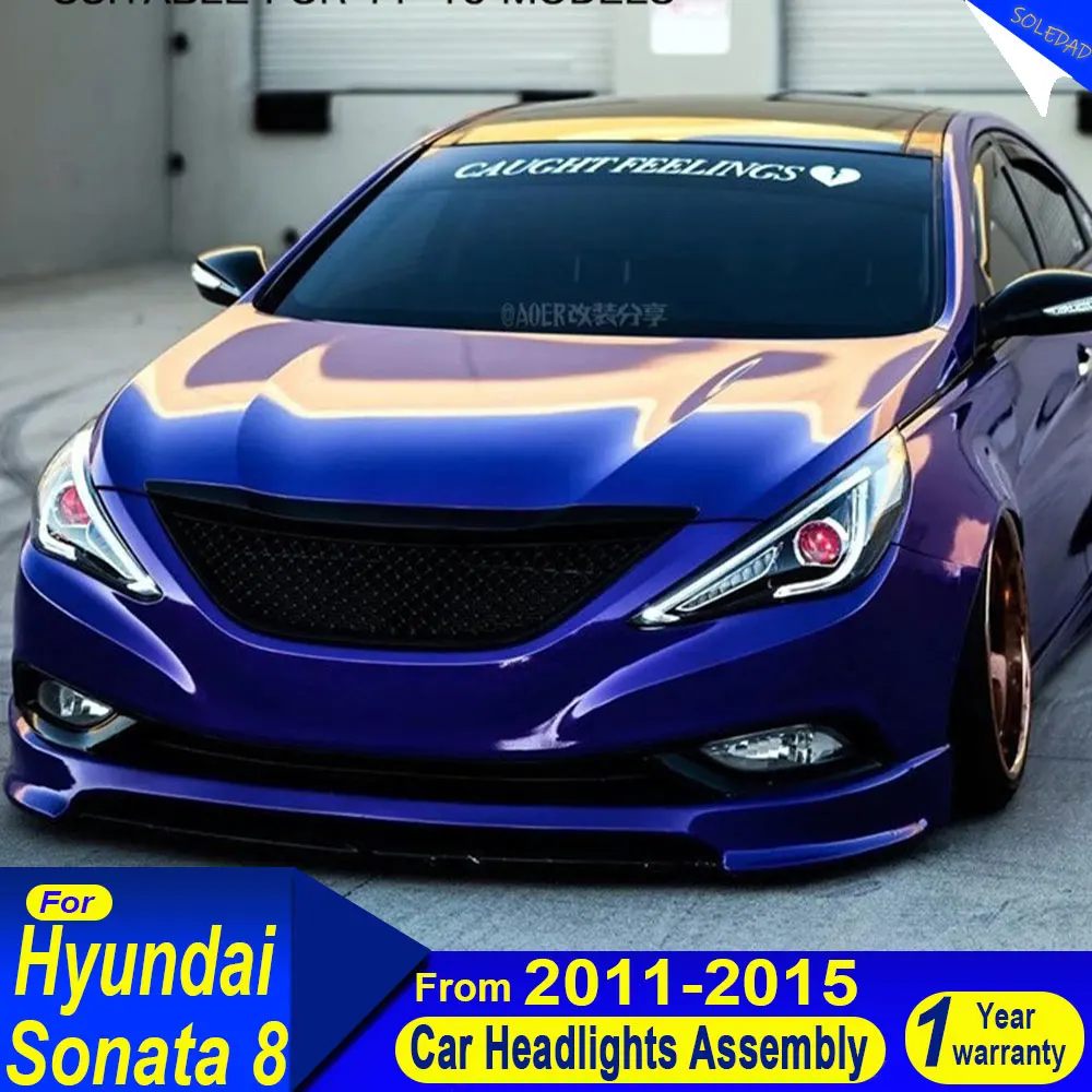 For Hyundai Sonata 8 2010 2011 2012 2013 2014 2015 LED Car Headlight Assembly Car Styling Head Lamp Dynamic Tuning Light