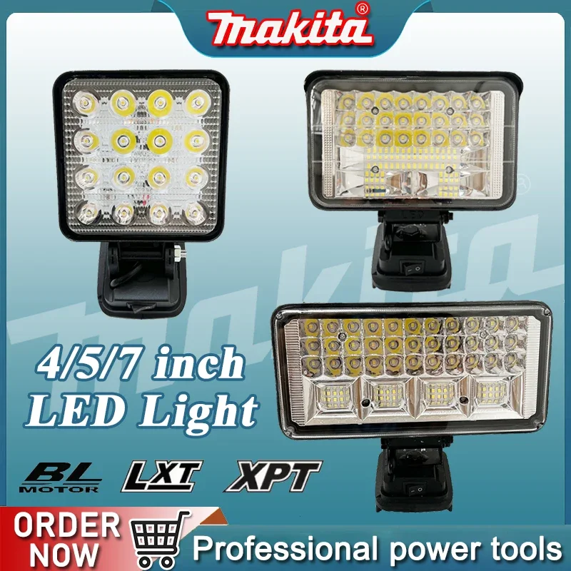 

Makita 4/5/7Inch Led Light Portable Spotlights Cordless Outdoor Work Fishing Handheld Emergency Tool Light Fit 18V Battery