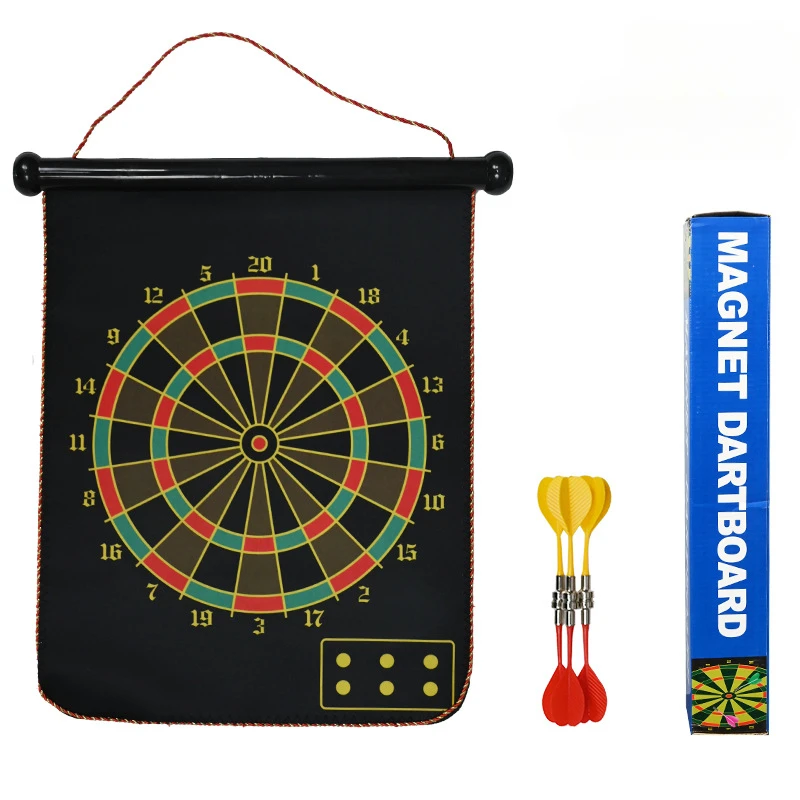 Doppelseitiges magnetisches Dart-Tablett-Set Eltern-Kind-Kinderspiel zeug Cartoon Casual Competition Level Dual-Use-Dart-Flüge Bogens chießen