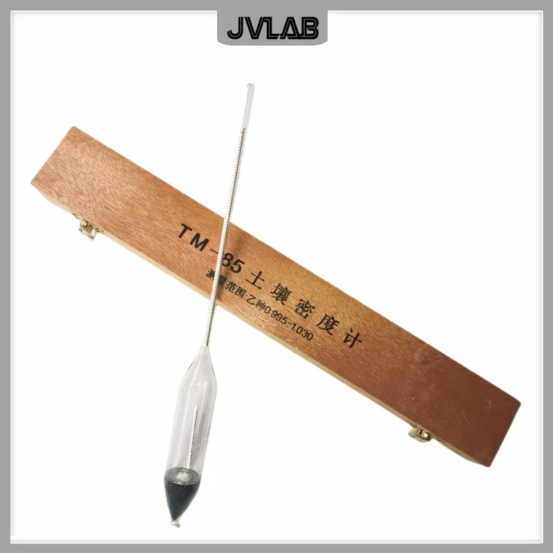 

Soil Density Hydrometer 0.995-1.030 TM-85 B-type Soil Densitometer Glass Float Gauge Densitometer Analyzer Wooden Packed