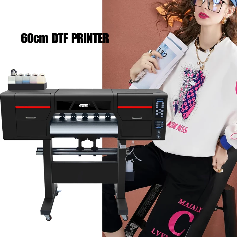 Customized 60cm Pet Film DTF Printer Dual Head XP600 I3200A1 Dryer Ovens Powder Shaker Drying 60 oven for dtf