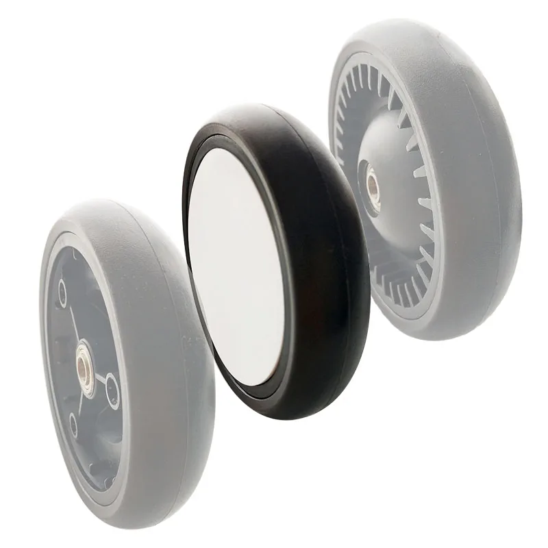 

Stroller Back Wheel Compatible Yoyo Yoya Series 13.5CM Rear Wheel 5.3Inch Outer Size With PU Tyre Cover 6900ZZ Bearings