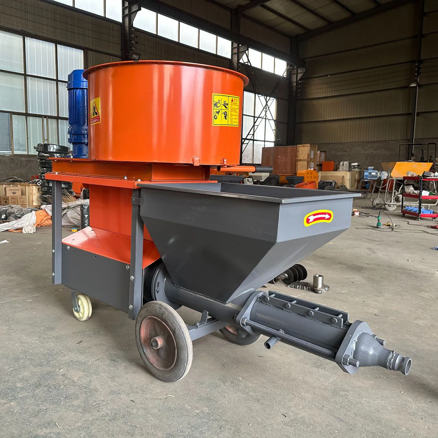 High Efficient 220V/380V Cement Mortar Spraying Machine New Concrete Mixer Spray Machinery for Wall Construction