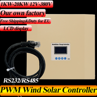 With Dump Load Wind Solar Hybrid System PWM Charge Controller Wind Turbine 5000W Solar Panel 380V 110V 220V Regulator