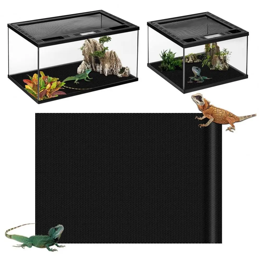 Non-sticky Liner Absorbent-free Liner Non-adhesive Carpet Mat for Bearded Dragon Tank Leopard Gecko Lizard Terrarium Substrate