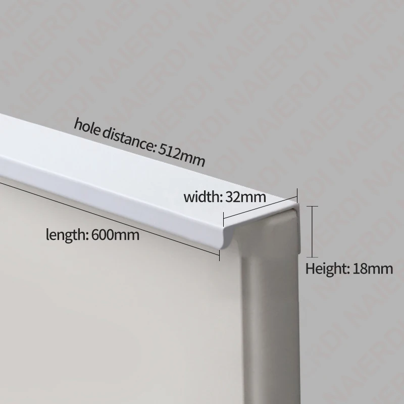 Naierdi weiß lange Schrank griffe Aluminium legierung 800-1200mm versteckte Möbel Griff Schublade Knöpfe Schrank zieht