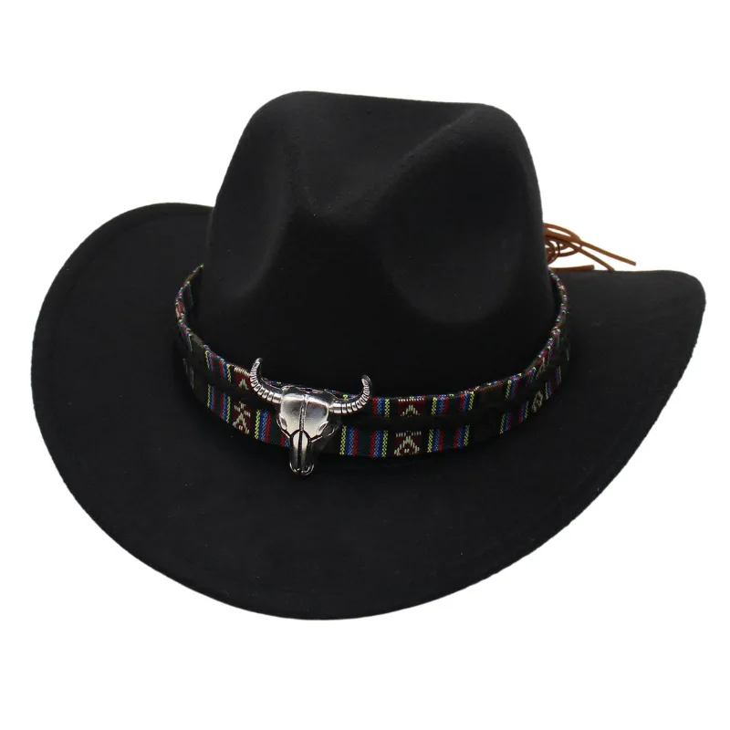 

Performance Hat Cow Head Curling Western Cowboy Hat Sun Protection Sun Hat Cross-border