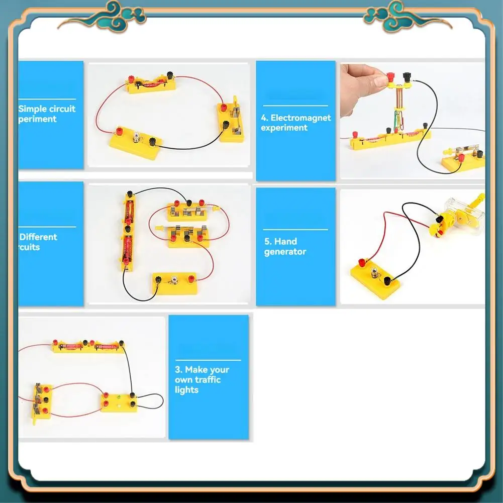 (New)-Electric Kids Toy Basic Circuit Electricity Learning Kit Physics Teaching Aids Education DIY Assembly Experiment