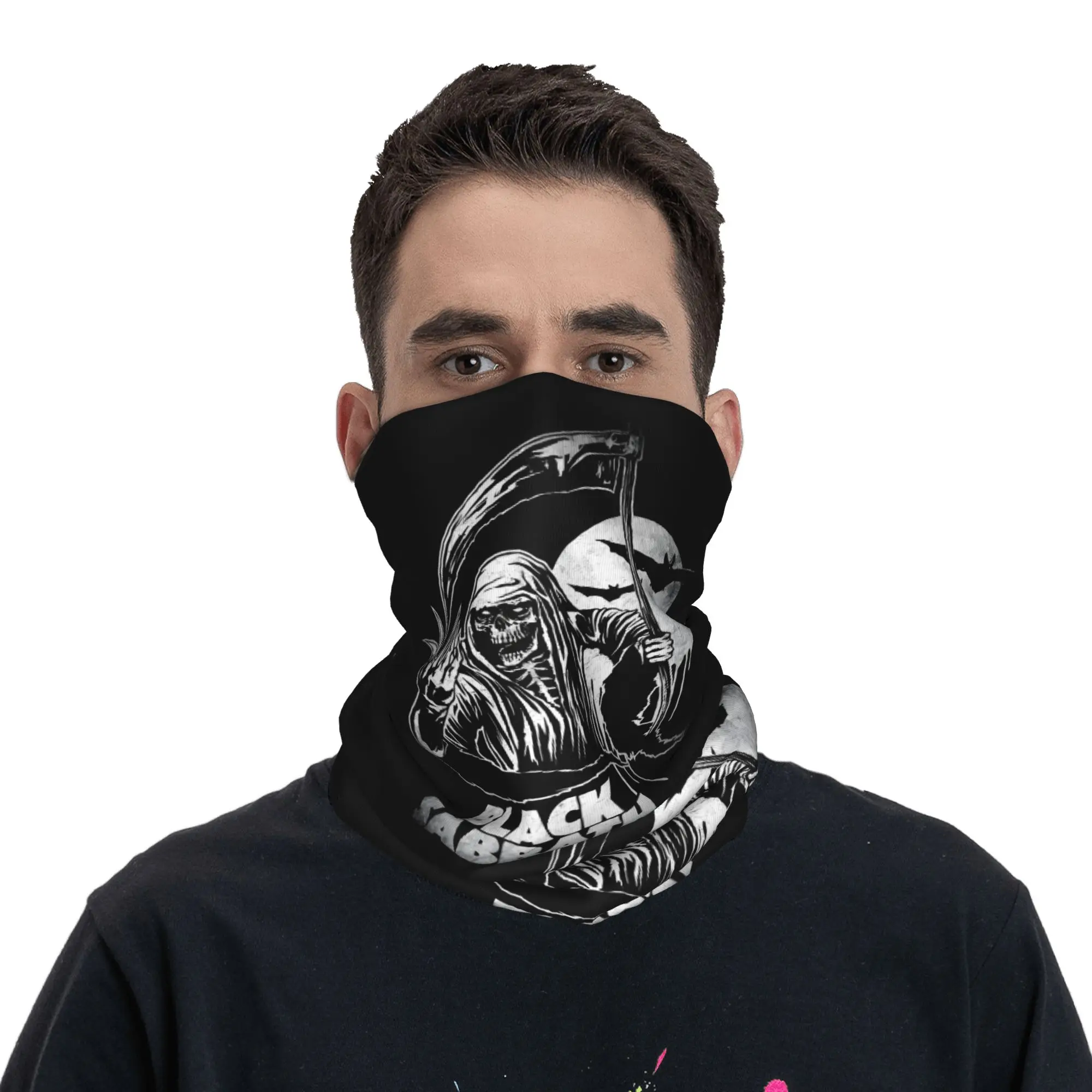 Custom S-Sabbathed Heavy Metal Bandana Neck Warmer Men Women Winter Hiking Ski Scarf Gaiter Rock Band  Face Cover
