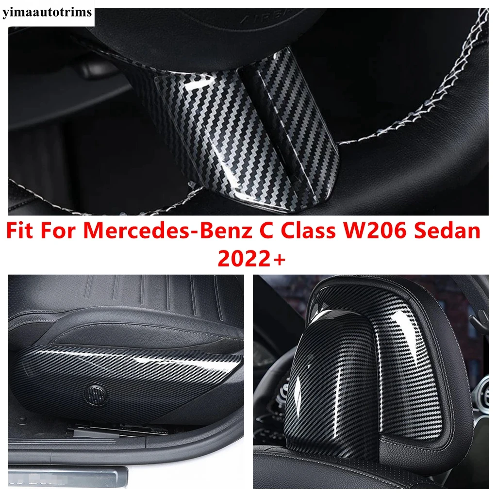 

Car Steering Wheel Frame / Seat Head Pillow Adjust Button Panel Cover Trim Accessories For Benz C Class W206 Sedan 2022 - 2025