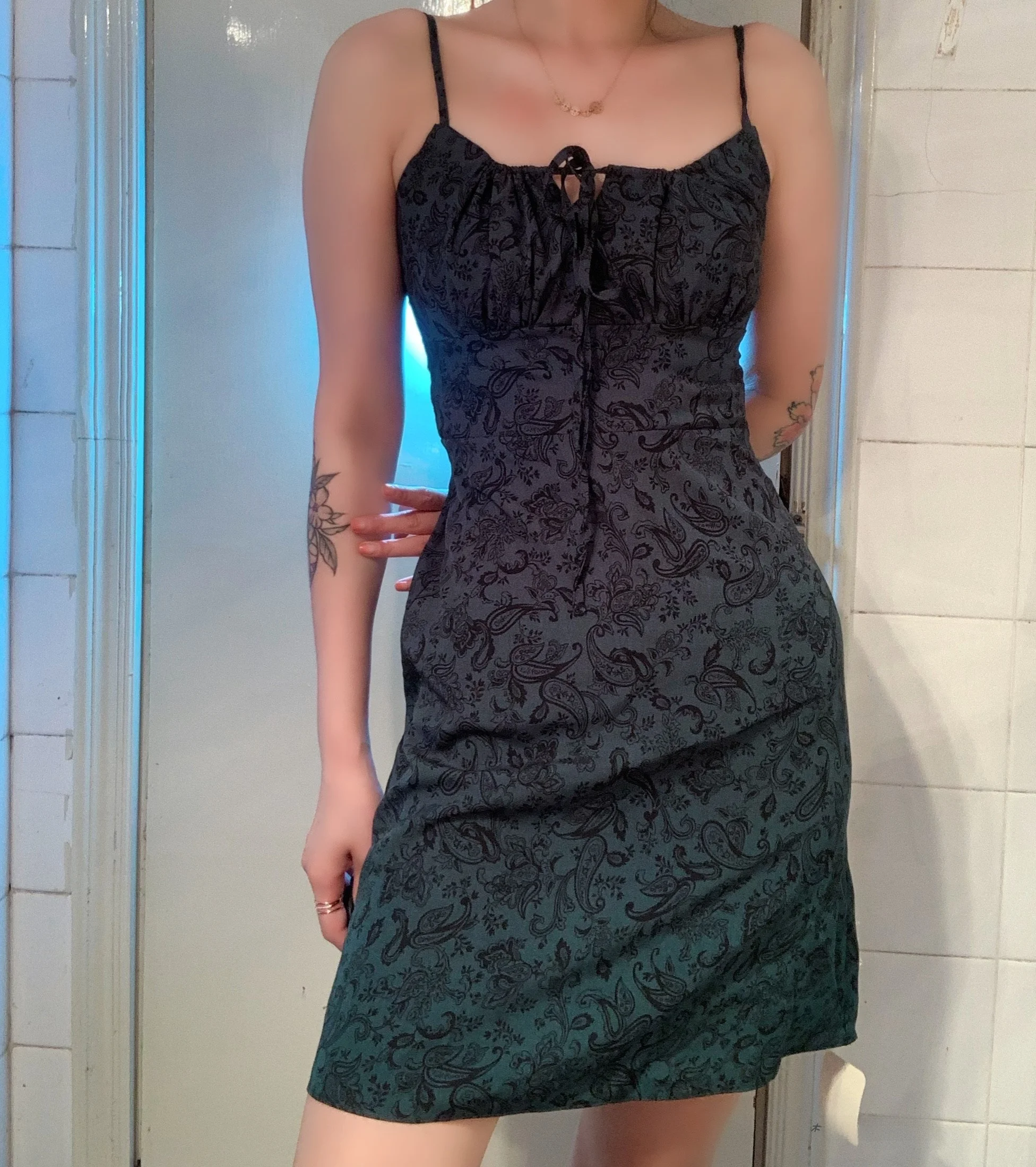 Retro Floral  Knot Belted Slim Fit ter Dr ort Skirt Women's Sle Street High Waist Svel Summer Faion