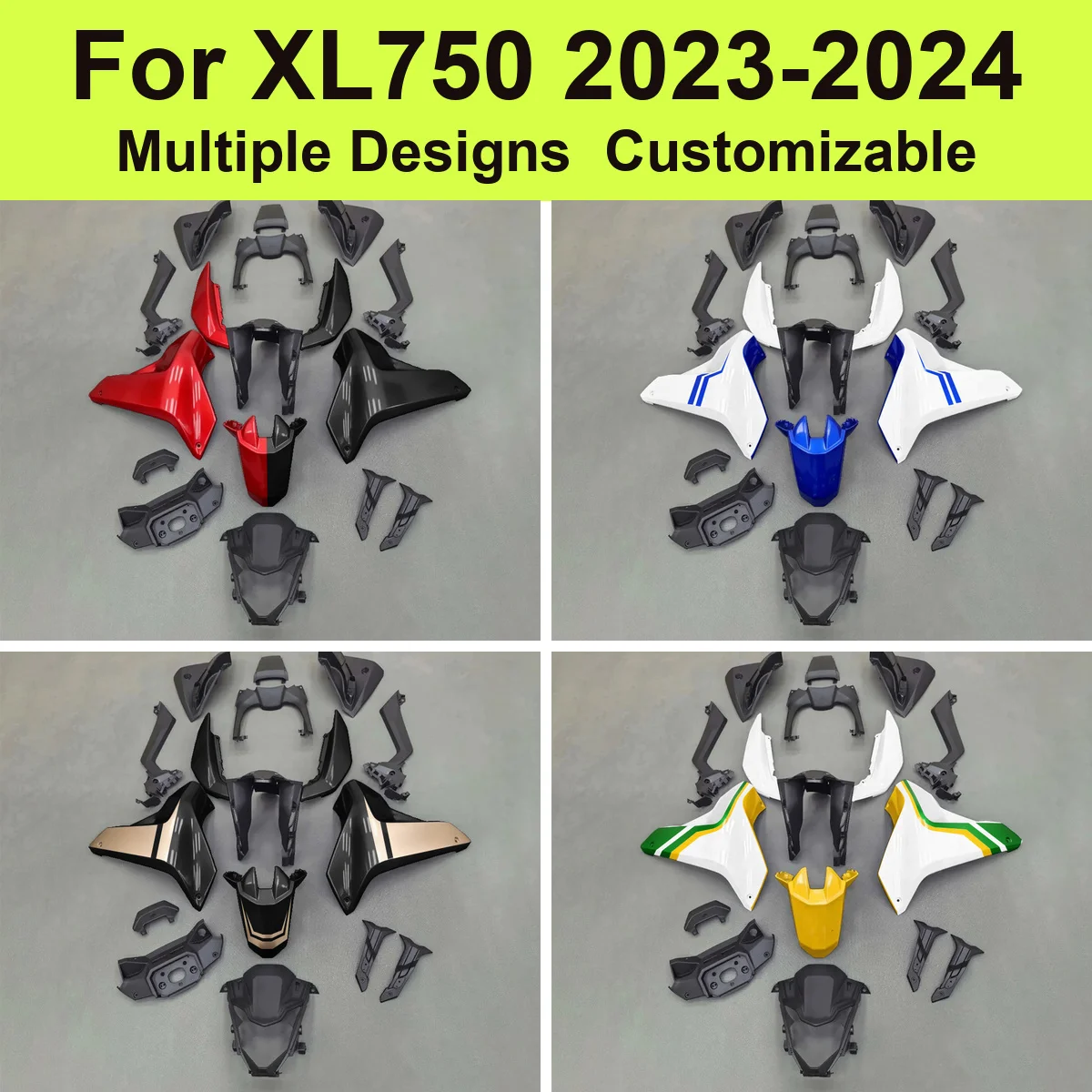 Full Fairing Kit fit for Honda XL750 Transalp 2023 2024 RD16 Injection Moulded ABS Body Panels Cowling Set Spares