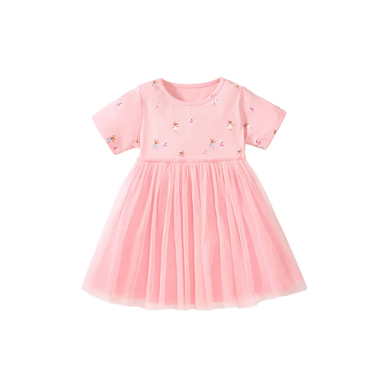 

Summer New Style Cartoon Girl Dress Cotton Princess Dress Short Sleeve Children's Dress
