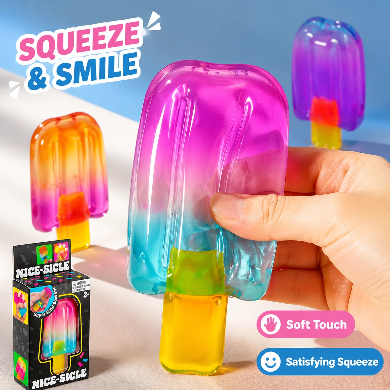 NeeDoh Sensory Stress Reliever Ice Cream Squishy Slow Rebound Anti Anxiety Stress Ball Squeeze Object Sensory Toys Birthday Gift