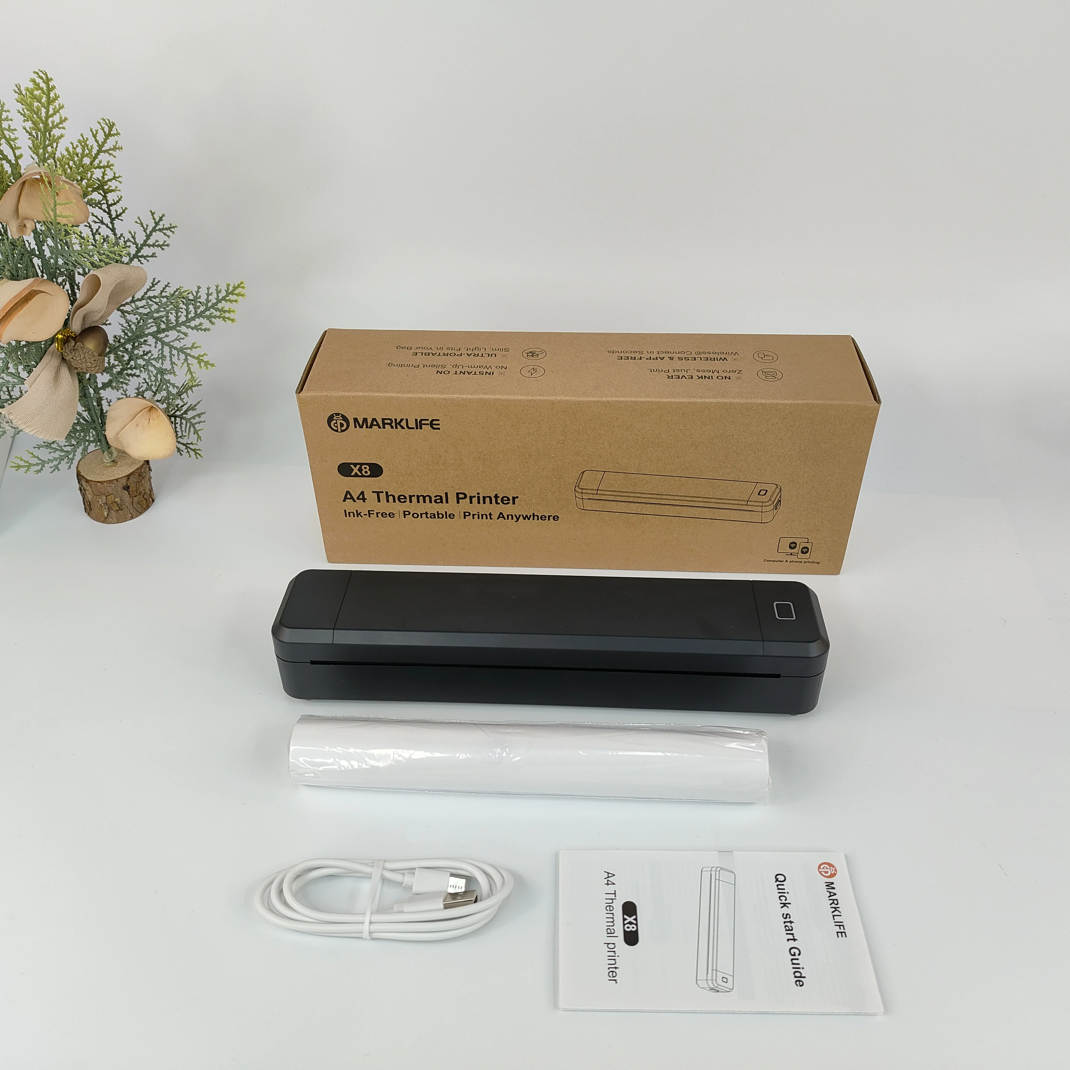 Marklife X8 Mini A4 Thermische Printer Bluetooth Foto's PDF Document Afdrukken Inktloze Machine Voor Kantoor Werk Thuis School Reizen