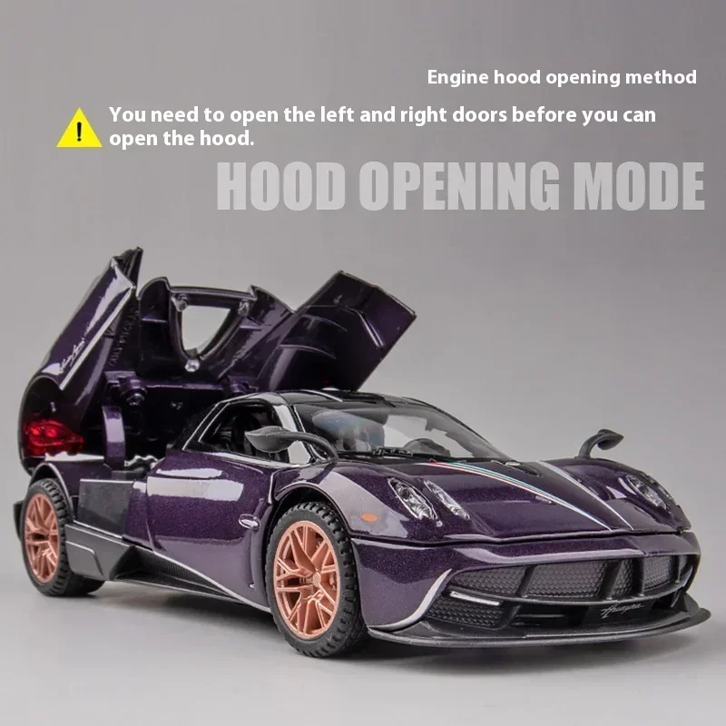 1:32 Pagani Huayra Dinastia Alloy Racing Car Model Diecasts Metal Toy Sports Car Model High Simulation Sound and Light Kids Gift