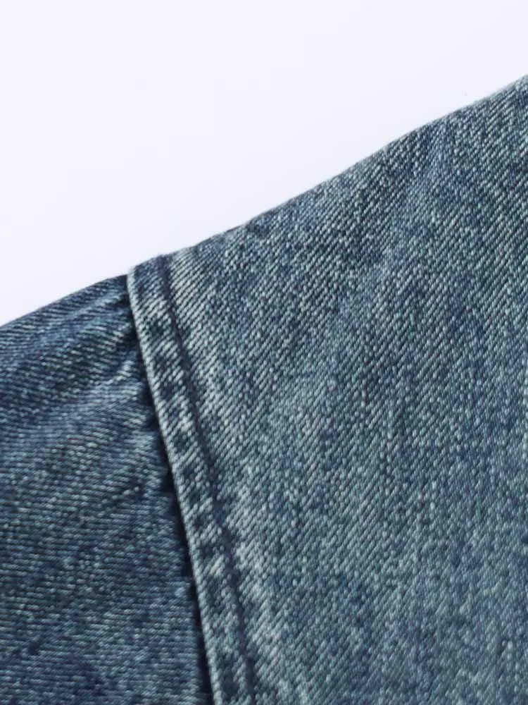 Zimowe nowości w stylu europejskim i amerykańskim, modna odzież damska, stylowy design, luźny krój, uniwersalna kurtka jeansowa.