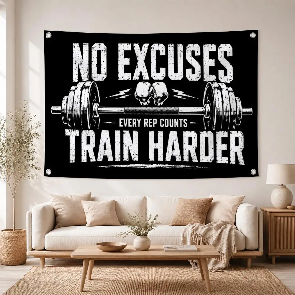 Sports Pattern Gym Boxing Fitness Sports Pattern Flags Home Yard & Garden Decor Banner - Indoor Outdoor Wall Hanging Flag