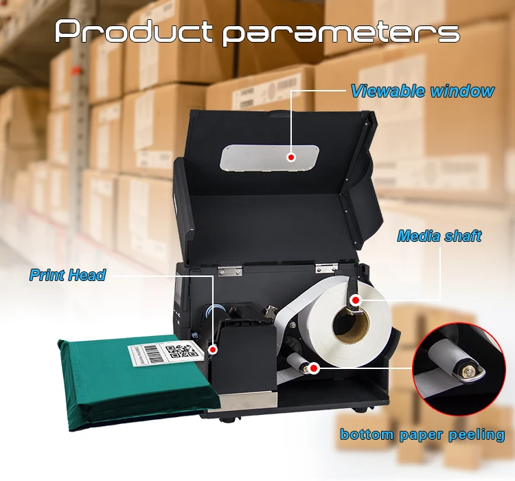 N-mark Factory Fast Speed Use PLC Port Stripping Machine  Industrial Shipping Label and Sticker Printer Machine