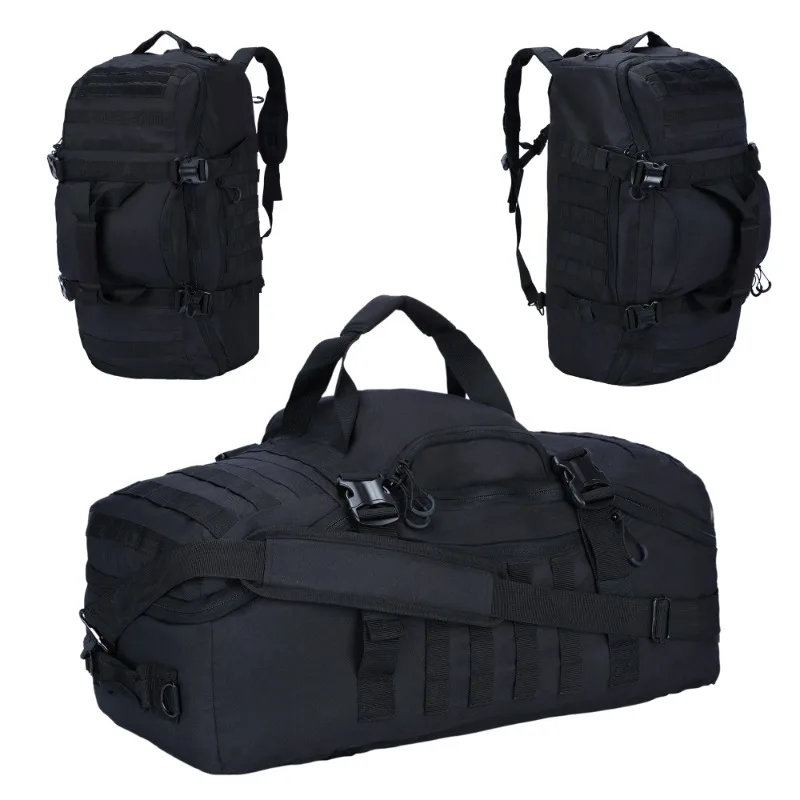

Men Women Gym Duffle Backpack 45L Waterproof Tear Resistant Weekender Travel Workout Bag for Military Sports Basketball Football